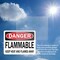 Signmission Flammable Keep Heat and Flames Away Danger Sign, Plastic, 10in W x 7in L, 2PK OS-2PACK-DS-P-710-L-19367 - alternate 5